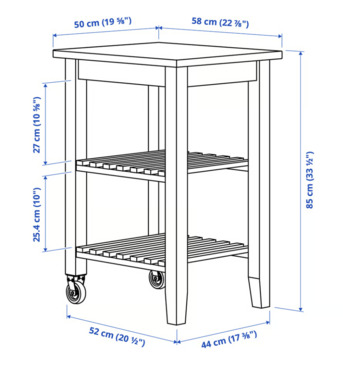 Al Sulaymaniyyah, Furniture, SAR 120,  IKEA BEKVÄM Kitchen Trolley - Very Good Condition
