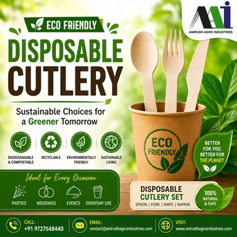 Ahmedabad, Household Items, INR 10000,  Eco Friendly & Biodegradable Disposable Cutlery Manufacturer & Supplier