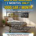 SAR 1000/month,  Furnished,  Furnished Bed Space  For Bachelor Only For Month