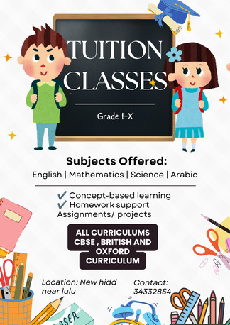 Hidd, Lessons Offered, Tution Available