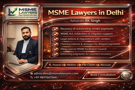 Ghaziabad, Legal, Trusted MSME Lawyers In Delhi For Recovery?