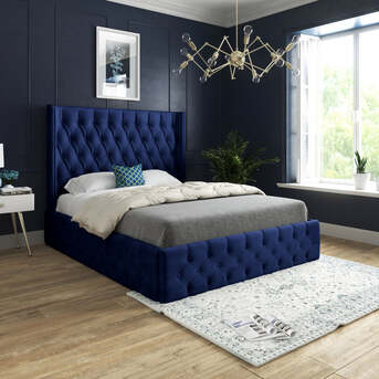 London, Furniture, GBP 539,  Winged Bed Frame | Elegant Upholstered Beds UK