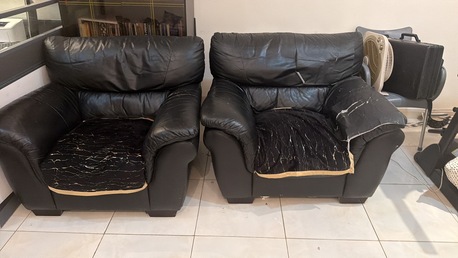 Jeddah, Household Items, Black Leather Sofa Set And Kitchen Set And Automatic Washing Machine