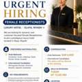 URGENT HIRING &ndash; FEMALE RECEPTIONISTS