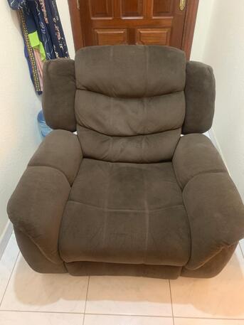 Mushrefah, Furniture, SAR 400,  Fabric Recliner Chair For Sale + One Free Chair - كرسي استرخاء للبيع + كرسي مجاناً