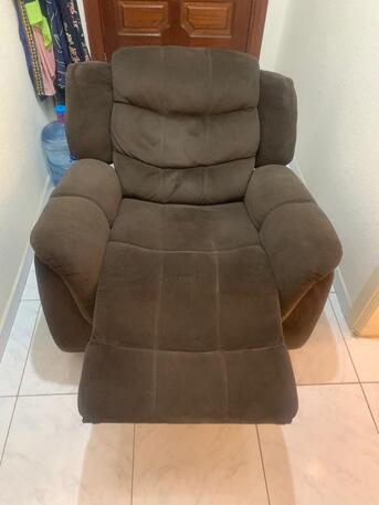 Mushrefah, Furniture, SAR 400,  Fabric Recliner Chair For Sale + One Free Chair - كرسي استرخاء للبيع + كرسي مجاناً