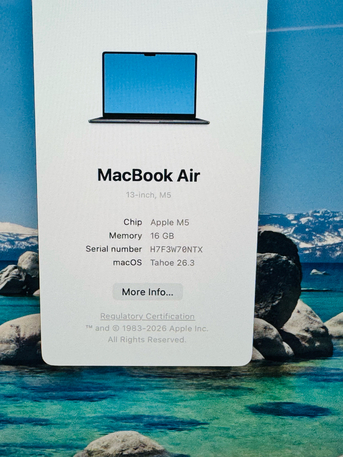Riyadh, Computers, SAR 5200,  MacBook Air M5 2026 13.6"