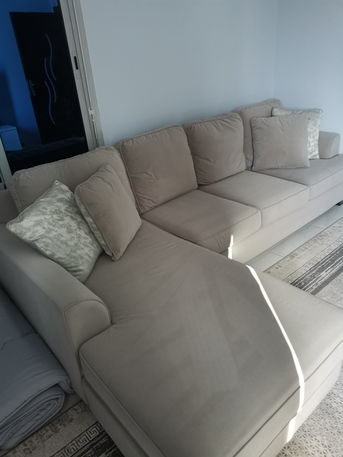 Al Hamra, Furniture, SAR 800,  * 4 Seater Velvet Corner Sofa *
