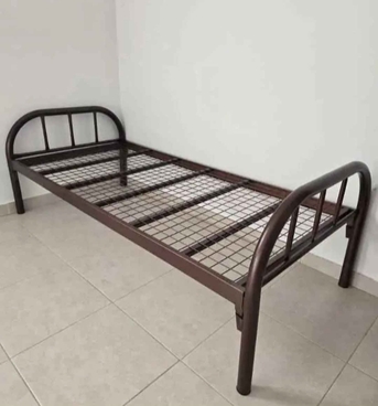 Riyadh, Household Items, SAR 600,  STEEL SINGLE BED WITH MATTRESS & PILLOW TWO-DOOR STEEL CABINET 4KG BLANKET INCLUDED