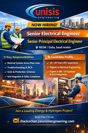 Duba, Jobs, Senior Electrical Engineer & Senior Principal Electrical Engineer &ndash; NEOM / Duba, KSA