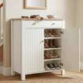 GBP 115,  Linra White Painted Shoe Storage Cabinet