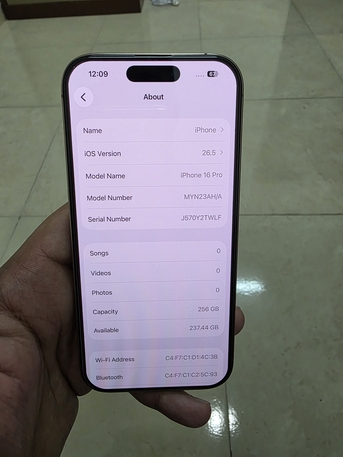Riyadh, Electronics, SAR 3000,  IPhone 16pro 256gb Desert Titanium
