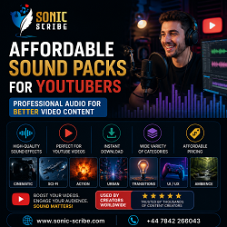 Manchester, Business, Affordable Sound Packs For YouTubers &ndash; Professional Audio For Better Video Content