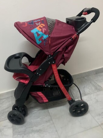 Dammam, Baby & Kid Stuff, SAR 180,  Baby Stroller (Juniors) - Wooden Portable Crib (Juniors) -  Baby Food High Chair (Joie)