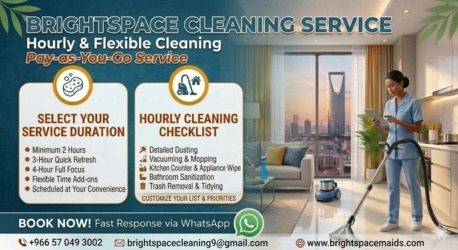 Riyadh, Cleaning, Hourly And Monthly Cleaning