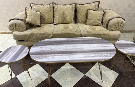 Riyadh, Furniture, SAR 800,  Ten Seater Sofa Set With Center And 3 Side Tables In A Good Co Ndition
