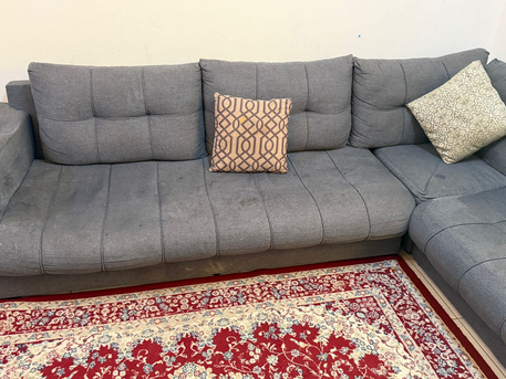 Al Malaz, Furniture, SAR 100,  URGENT SALE - USED L SHAPED SOFA FOR ATTRACTIVE PRICE