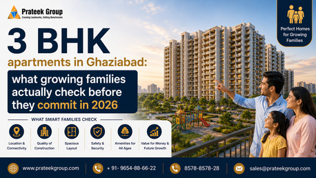 Ghaziabad, Real Estate, 3 BHK Apartments In Ghaziabad: What Growing Families Actually Check Before They Commit In