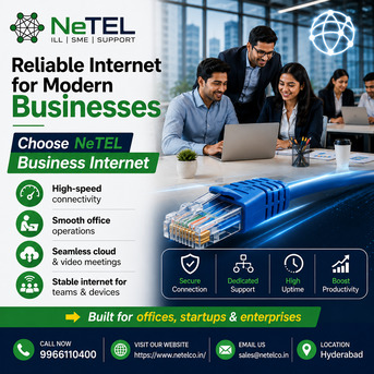 Kurnool, Logistics, 🚀 Power Your Business With NeTEL – Corporate Internet Provider Hyderabad!