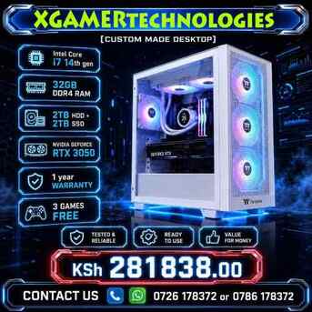 Nairobi, Computers, KES 281838,  Custom Crafted Core I7 14700KF Gaming Desktop