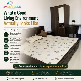 Gurgaon, Businesses For Sale, Co-Living In Gurgaon &ndash; Premium Fully Furnished Rooms In Sector 43 | Aviss Homes