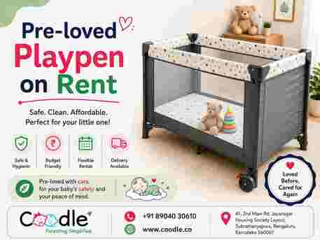 Bangalore, Equipment Rental, Pre-Loved Playpen On Rent
