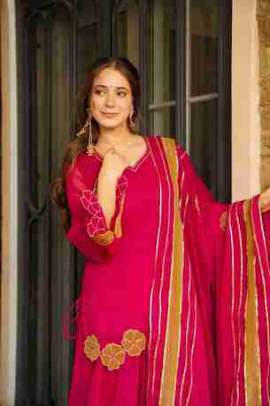 Jaipur, Clothing & Accessories, INR 6500,  Buy Idaho Gulal Gatha Suit Set Online