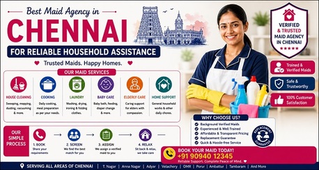 Chennai, Business, Best Maid Agency In Chennai For Reliable Household Assistance
