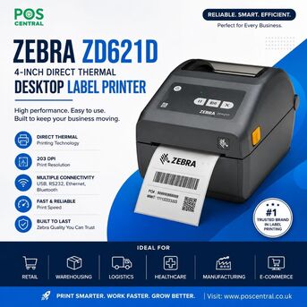 London, Computers, GBP 498,  Zebra ZD621d Label Printer USB Ethernet Bluetooth Desktop