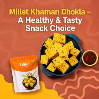 Hyderabad, Food, INR .133.00,  Millet Khaman Dhokla &ndash; A Healthy & Tasty Snack Choice | Sabala Millets