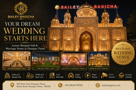 Mumbai, Event Planning, Banquet Hall & Marriage Hall In Danapur, Patna &mdash; Lawn, AC Halls & Parking Available