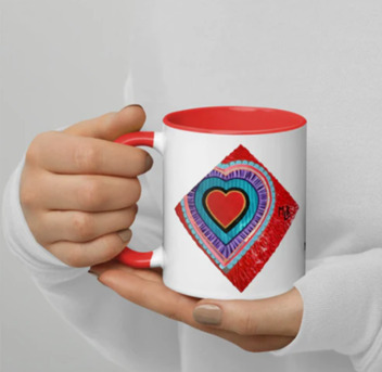 New York, Clothing & Accessories, Heart Mug With Color Inside