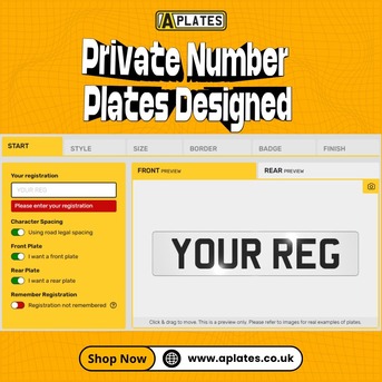 London, Auto Parts, Private Number Plates Designed To Match Your Style