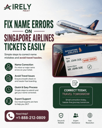 New York, Travel, Fix Name Errors On Singapore Airlines Tickets Easily