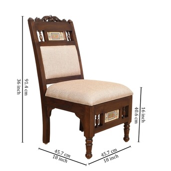 Mumbai, Furniture, INR 22269,  Buy Premium Teak Wood Chair With Cushion For Home & Office