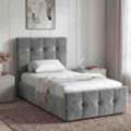 GBP 199,  Grey Single Square Panel Ottoman Bed With Hidden Base Storage