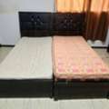 SAR 200,  Twin Single Beds With Storage And Cushioned Headboard
