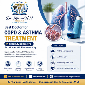 Bangalore, Health, Best Doctor For COPD And Asthma Treatment In Begur, Bangalore &ndash; Dr. Mouna HN