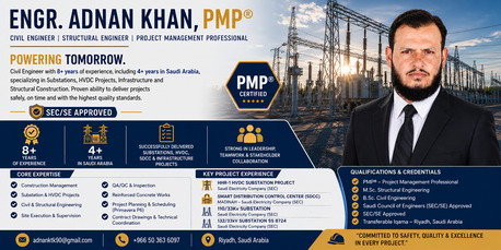 Riyadh, Job Seekers, Looking For Job As Civil Engineer | Senior Civil Site Engineer | Project Engineer(SEC Appr