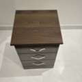 SAR 50,  3-Drawer Bedside Table &ndash; Dark Walnut Finish