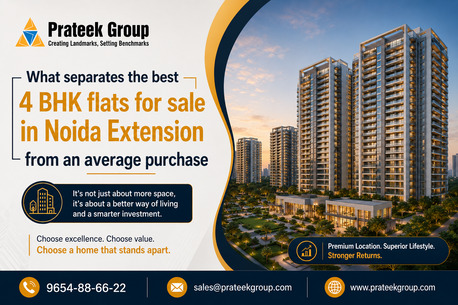 Noida, Real Estate, What Separates The Best 4 BHK Flats For Sale In Noida Extension From An Average Purchase