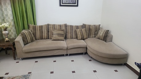 Al Rawdah, Furniture, SAR 600,  L-Shaped 4-Seater Sofa - Mint Condition