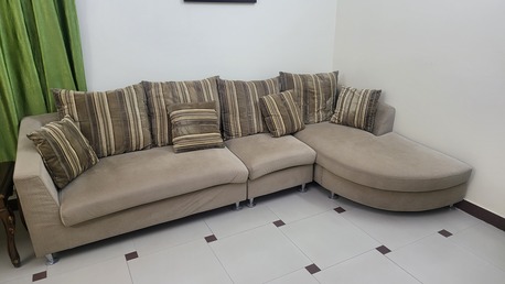 Al Rawdah, Furniture, SAR 600,  L-Shaped 4-Seater Sofa - Mint Condition