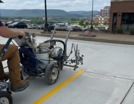 New York, Construction, Parking Lot Striping Of Chattanooga