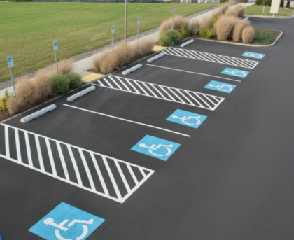 New York, Construction, Parking Lot Striping Of Chattanooga