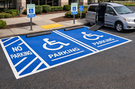 New York, Construction, Parking Lot Striping Of Chattanooga