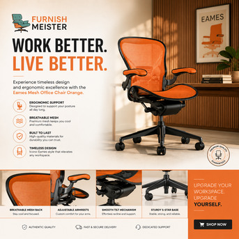 London, Furniture, Need A Comfortable Orange Low Back Mesh Chair For Daily Office Use?
