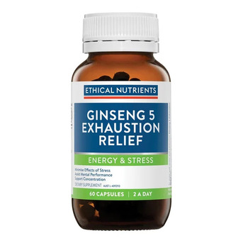 Sydney, Health & Beauty Items, AUD 44,  Buy Ethical Nutrients Ginseng 5 Exhaustion Relief 60 Caps Australia
