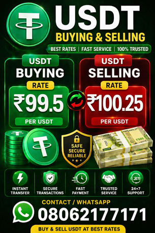 Chennai, Free Items, INR 99,  Usdt Buying And Selling Service