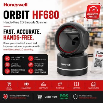 London, Computers, GBP 145,  Honeywell Orbit HF680 Hands-Free 2D Barcode Scanner USB